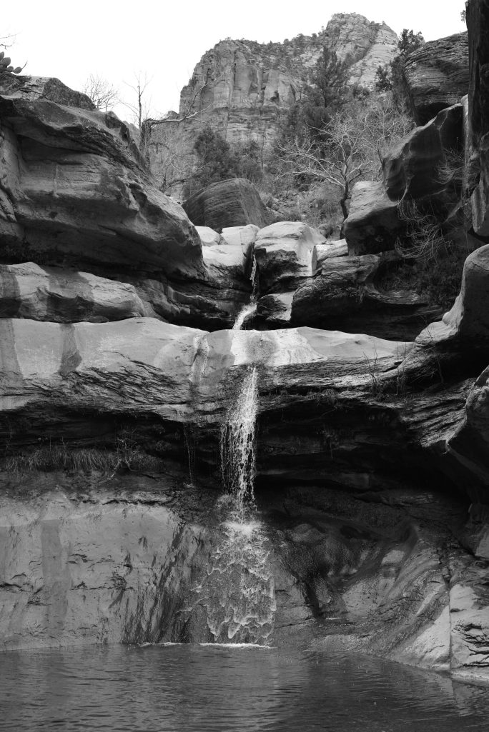 Lower Pine Creek Waterfall - Zion National Park Live Lower Pine Creek Waterfall - Zion National Park Live